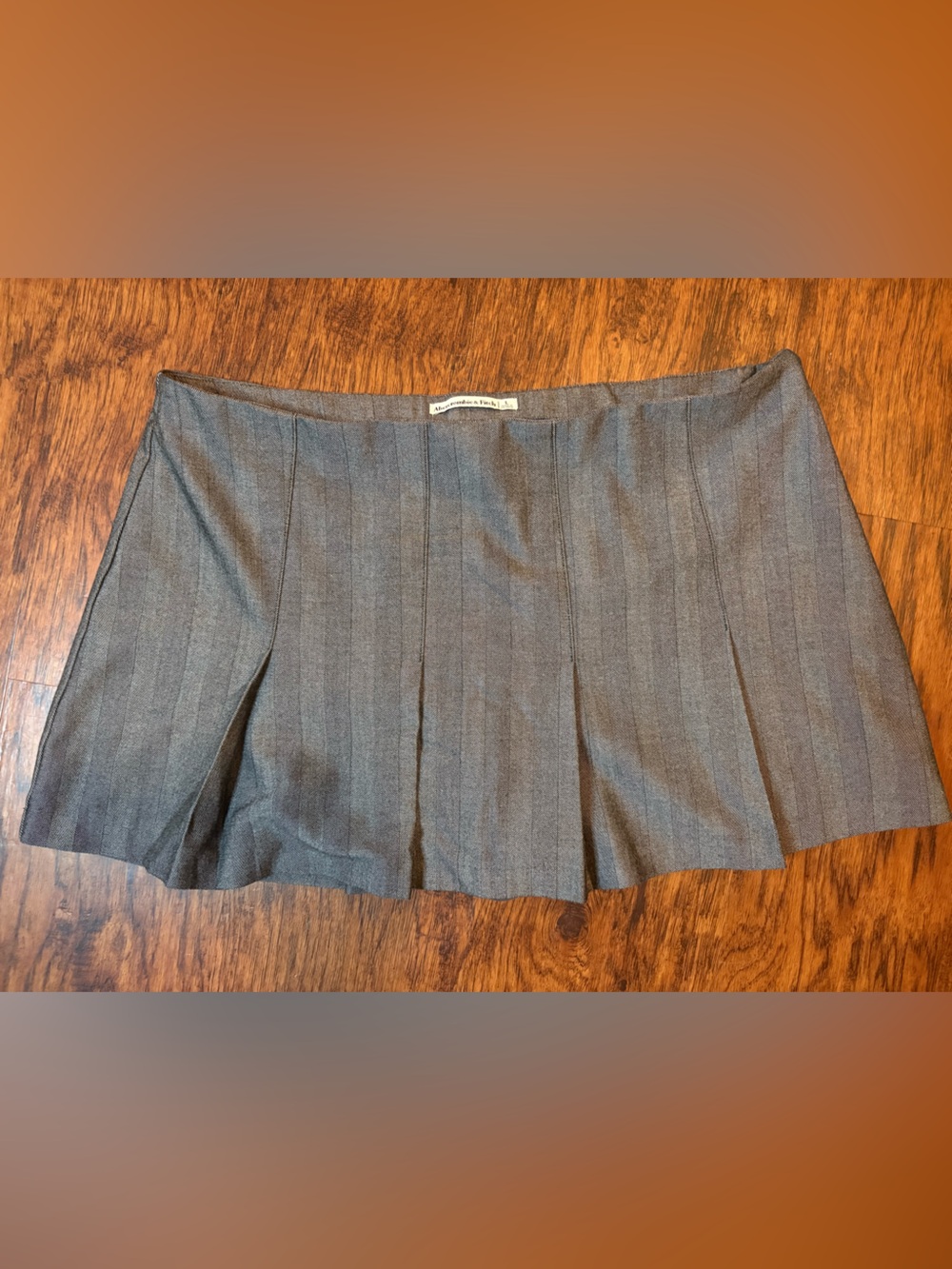 Abercrombie & Fitch Gray Pinstripe Mini Skirt